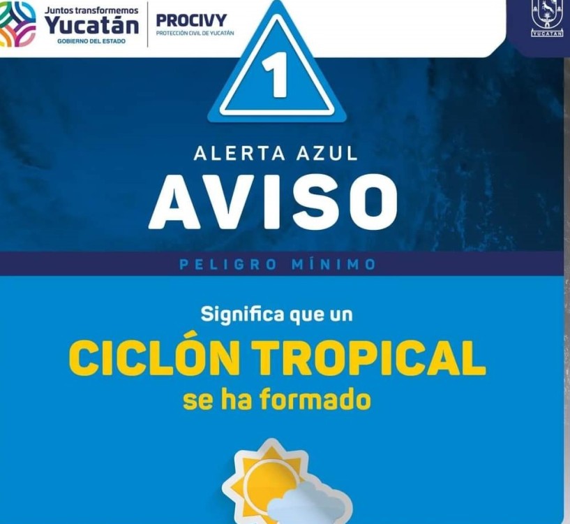 Alerta Azul para la zona poniente del Estado, ante la presencia del Potencial ciclón No.1