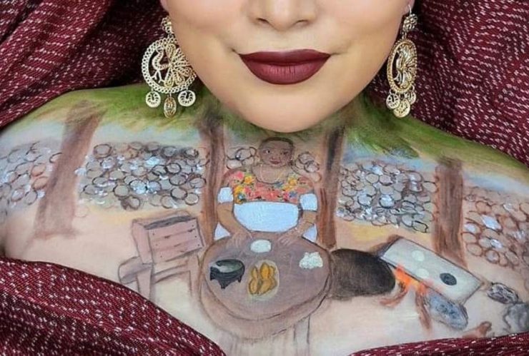 Amayrani Canul honra a su Abuelita a través del Body Paint