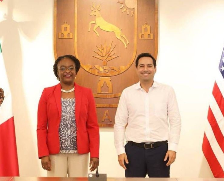 Gobernador Mauricio Vila Dosal se reúne con la Cónsul de Estados Unidos en Mérida, Dorothy Ngutter
