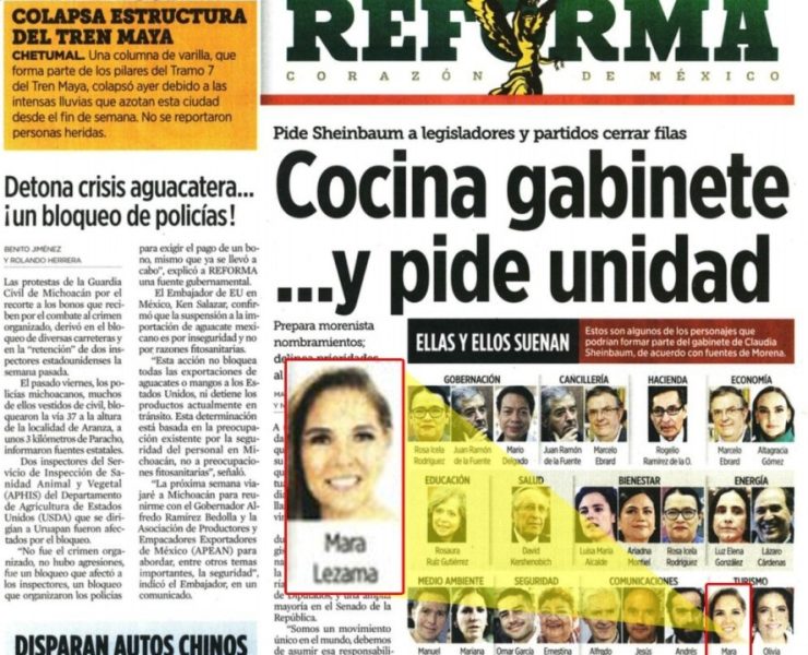 Suena Mara Lezama para el gabinete de Claudia Sheinbaum