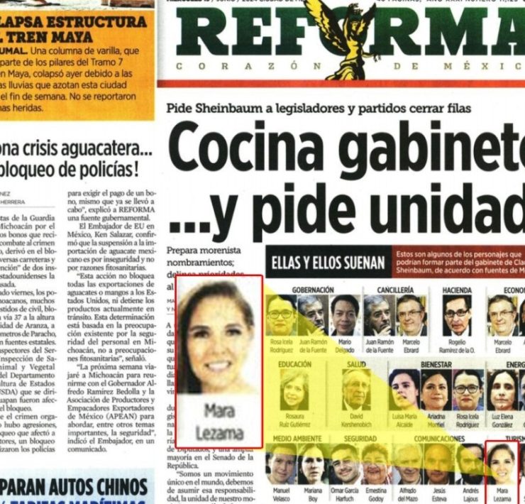 Suena Mara Lezama para el gabinete de Claudia Sheinbaum