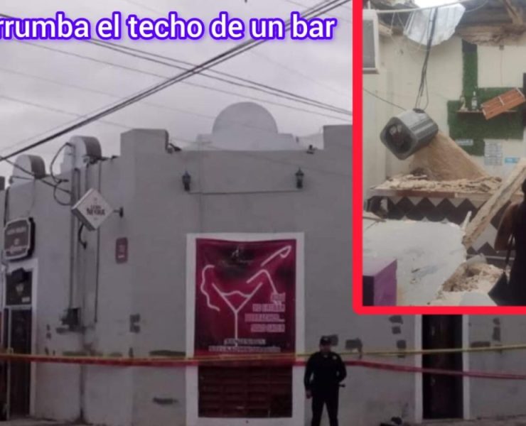 Se derrumba el techo de Bar León Negra en el centro de la ciudad