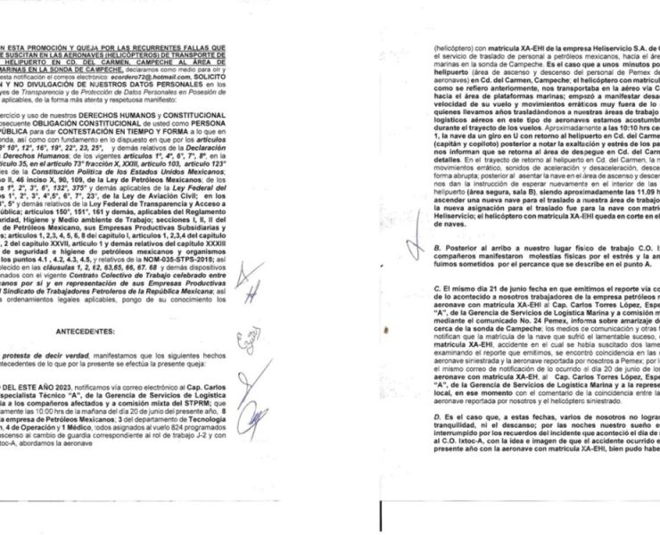 Culpan a Heliservicio del accidente del pasado 21 de julio del 2023