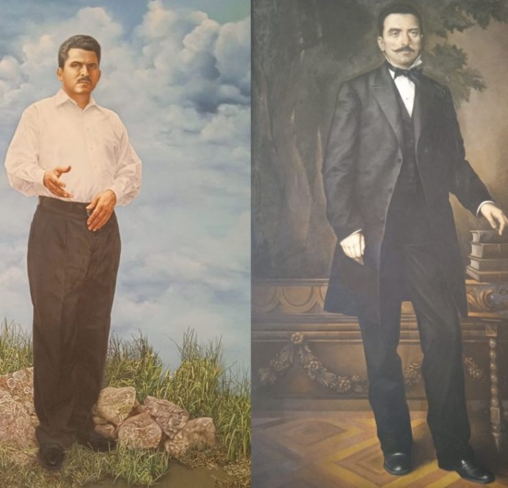 Grafi-casos: Pinturas de pasados gobernantes, poeta y políticos