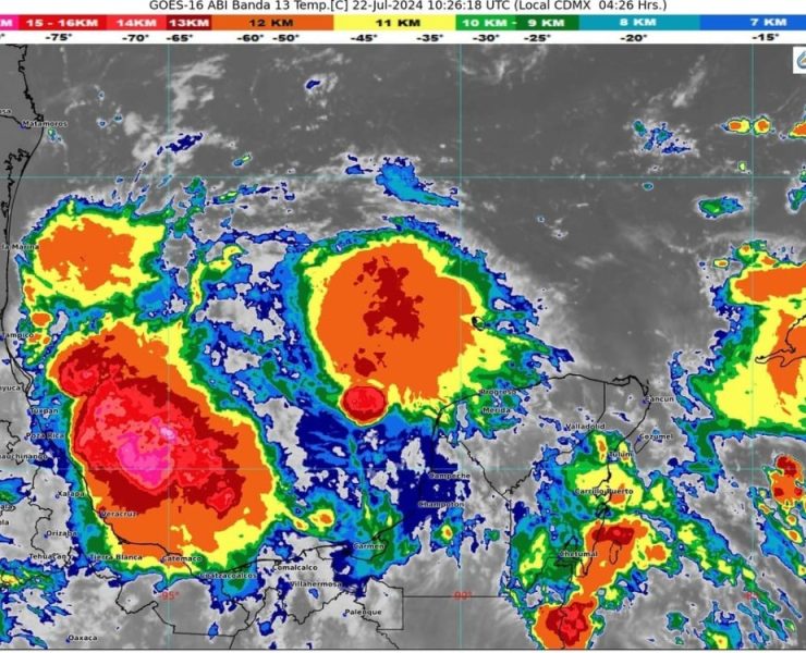 Pronostico del clima en Quintana Roo del día 22 de julio 2024