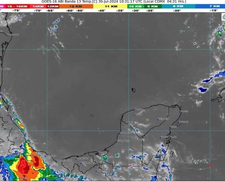 Pronósticos del clima en Quintana Roo 30 de julio 2024