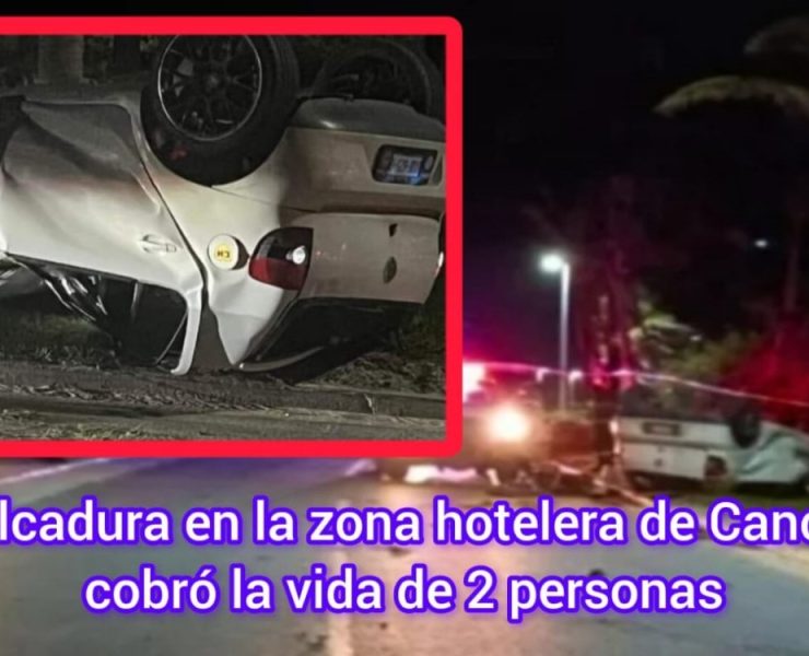 Trágica volcadura en la zona hotelera de Cancún cobra la vida de 2 personas