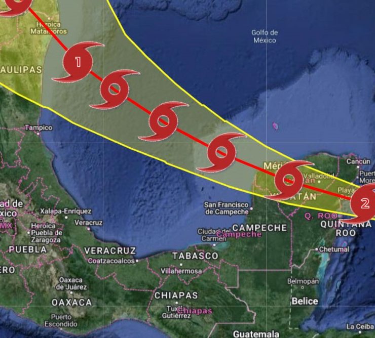 Alerta roja para Quintana Roo por huracán “Beryl” categoría 3