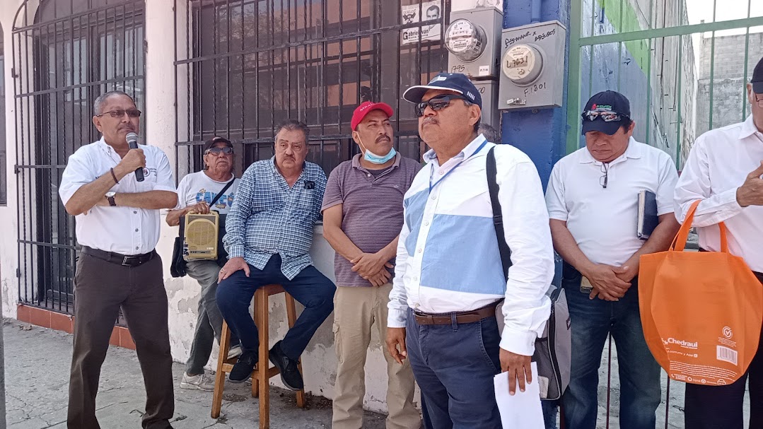 Manifestación de la UNTYPP contra Pemex