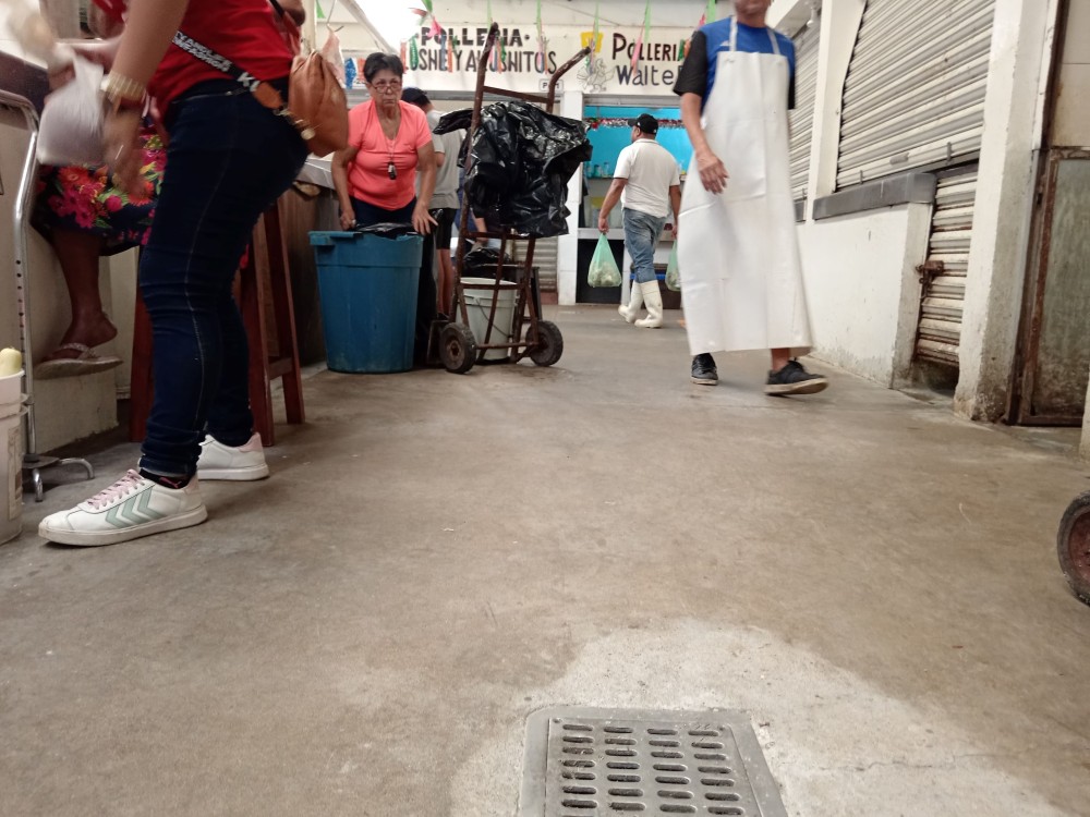 Se rebosa a diario los drenajes de aguas negras del mercado AFA