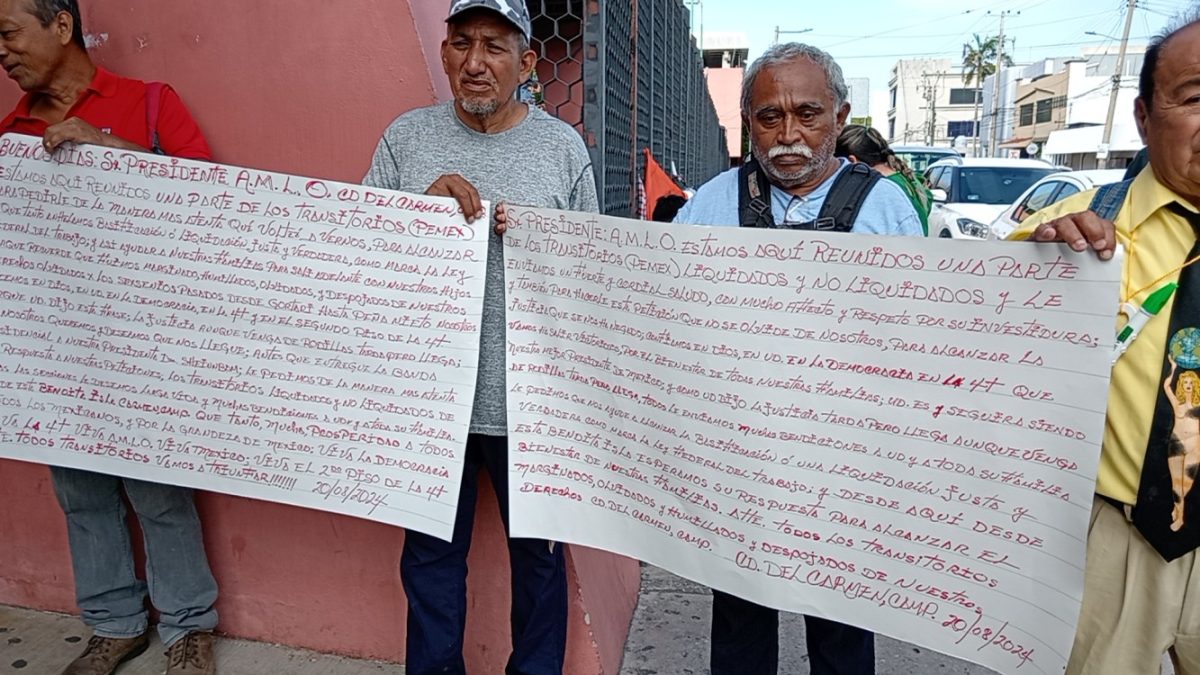 Petroleros piden intervención de AMLO para que les hagan justicia