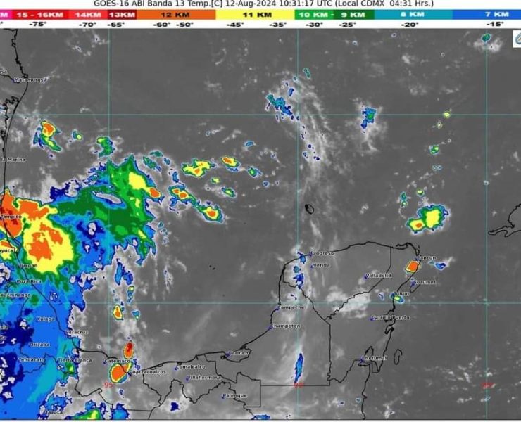 Pronóstico del clima de Quintana Roo 12 de Agosto 2024