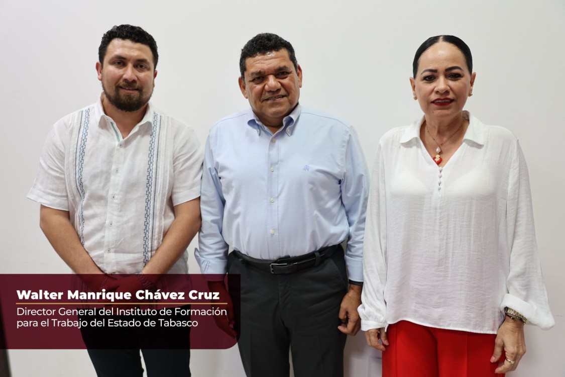 Walter Manrique Chávez Cruz es elegido como director general del Instituto de Formación para el Trabajo del Estado de Tabasco.