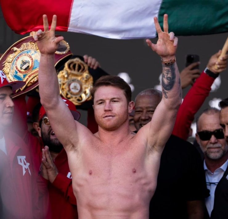 En la batalla entre México vs Puerto Rico, Canelo Álvarez retuvo sus títulos ante el pugilista boricua, Edgar Berlanga.