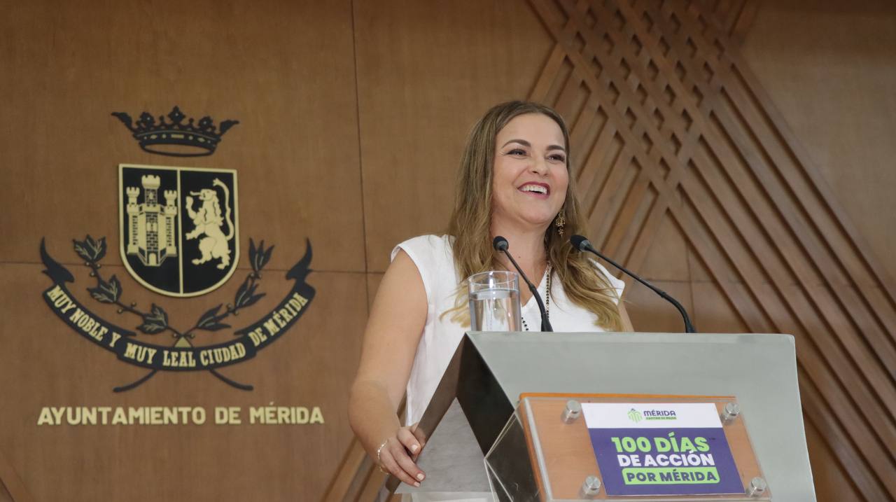 Cecilia Patrón presentó plan de primeros 100 días de resultados del gobierno de Mérida