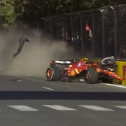 Checo Pérez sufre accidente en el Gran Premio de Azerbaiyán 2024