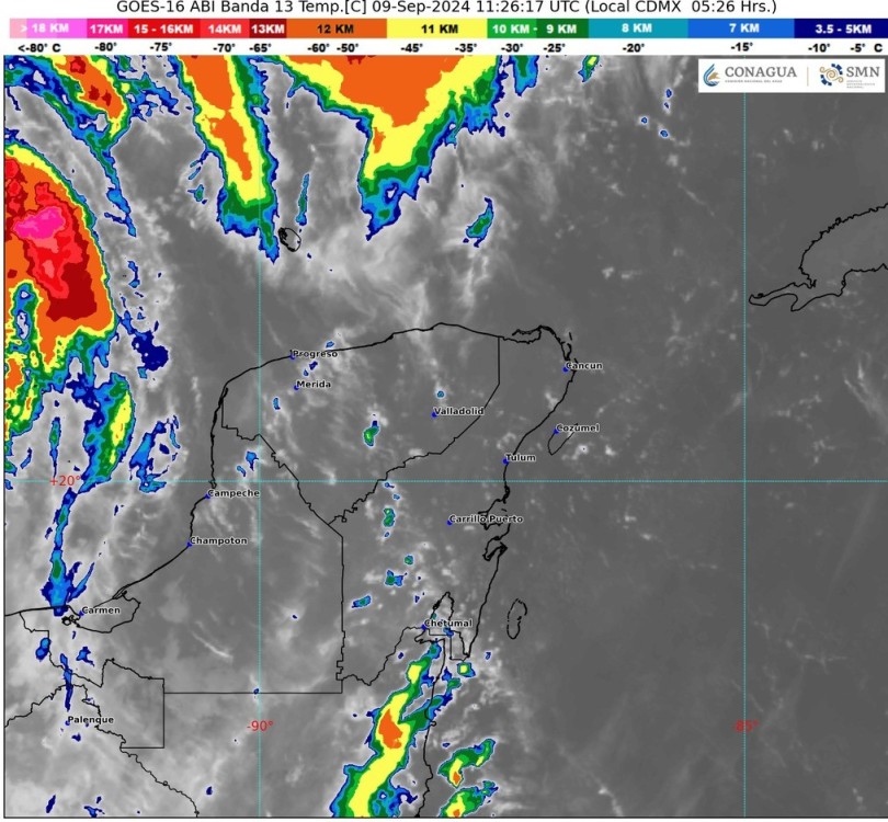 Clima de Quintana Roo hoy 9 de septiembre 2024