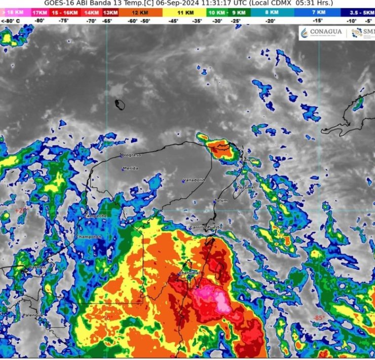 Clima para Quintana Roo 6 de Septiembre del 2024