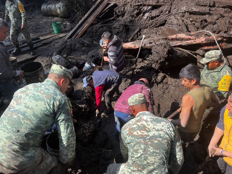 Concluyen labores de rescate en Jilotzingo tras derrumbe: Nueve fallecidos y tres rescatados