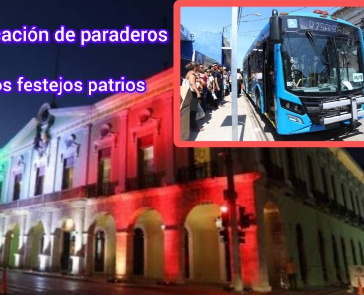 Reubicación de los paraderos por Festejos Patrios, transporte público garantizado