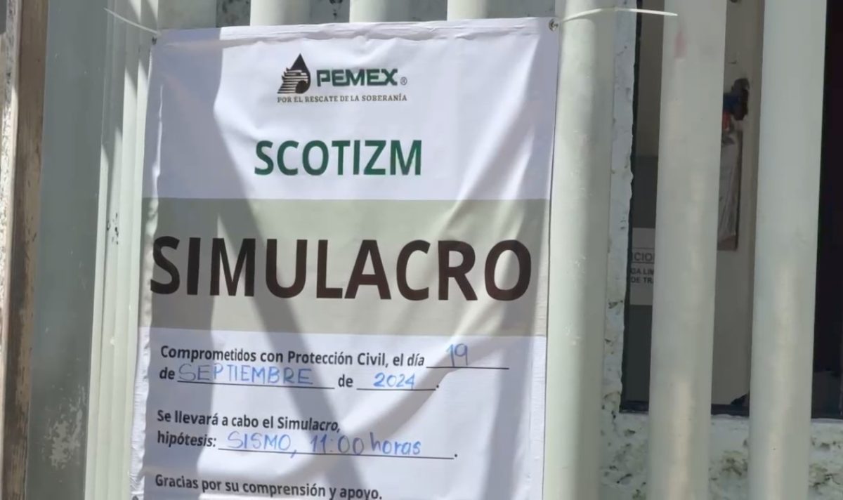 Realiza PEMEX simulacro en memoria de los sismos de 1985 y 2017