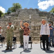Sheinbaum reafirma compromiso con la Cuarta Transformación en la inauguración del Museo de Calakmul