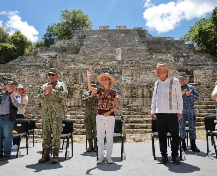 Sheinbaum reafirma compromiso con la Cuarta Transformación en la inauguración del Museo de Calakmul