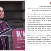 Sheinbaum corrige error en carta sobre la invitación al rey de España por los 700 años de Tenochtitlan