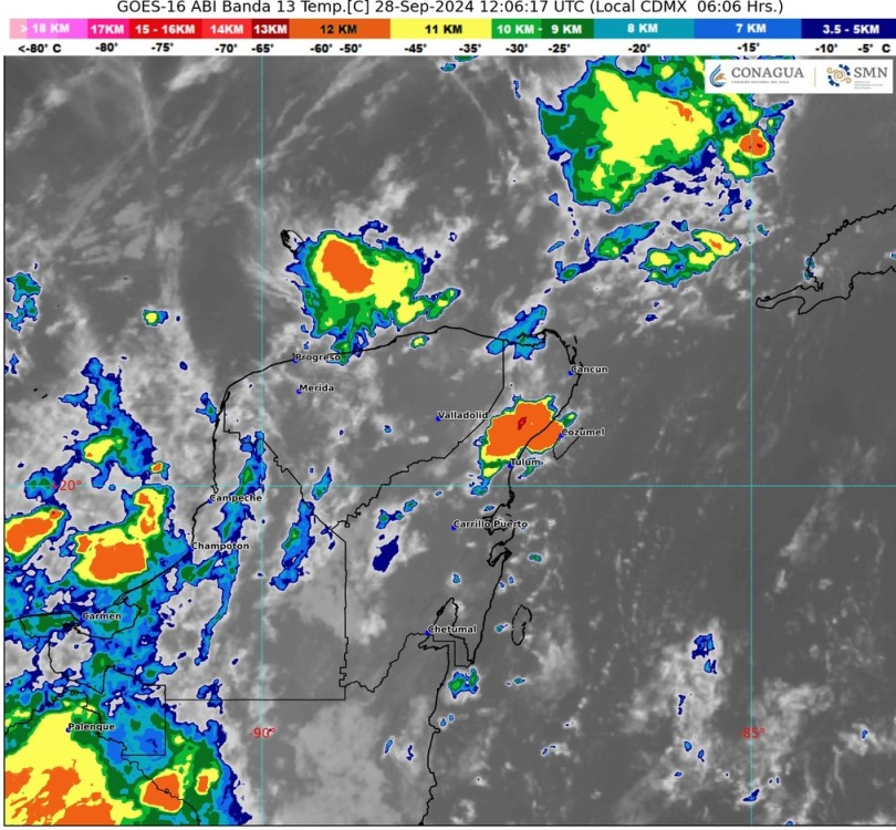 Clima en Quintana Roo hoy 28 de Septiembre