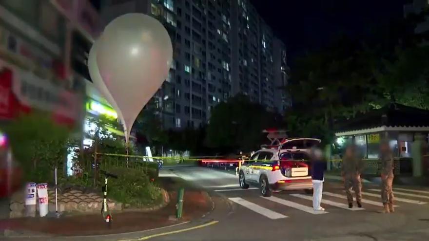 Globos de basura en Corea del Sur