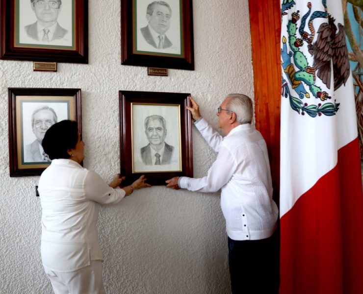 Develan retrato de Enrique Priego Oropeza en el Poder Judicial de Tabasco