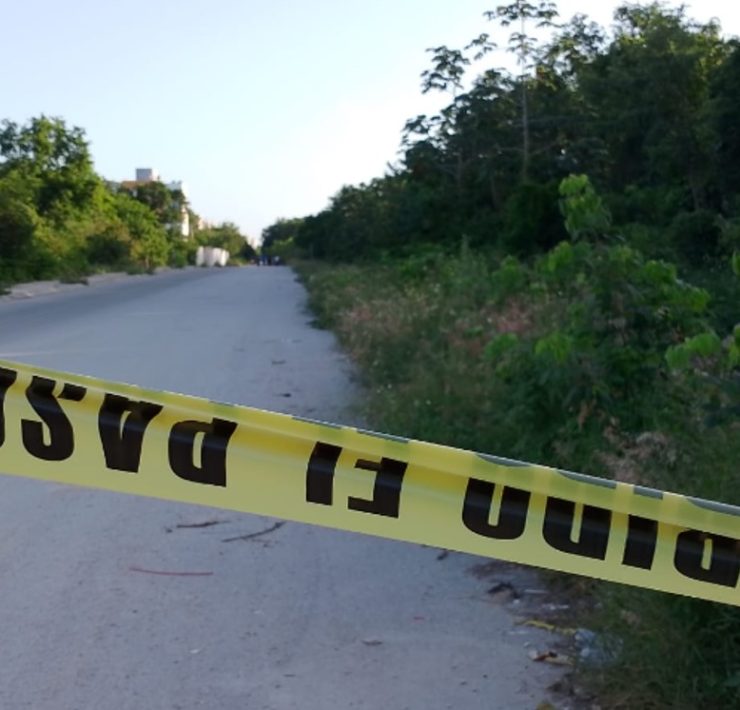 cuerpo embolsado en Playa del Carmen