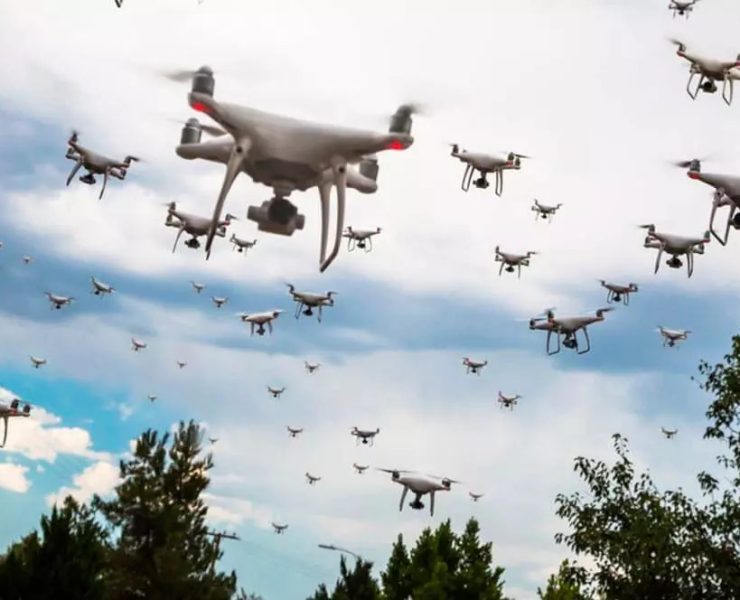 Cientos de Drones sobrevolaron base militar estadounidense