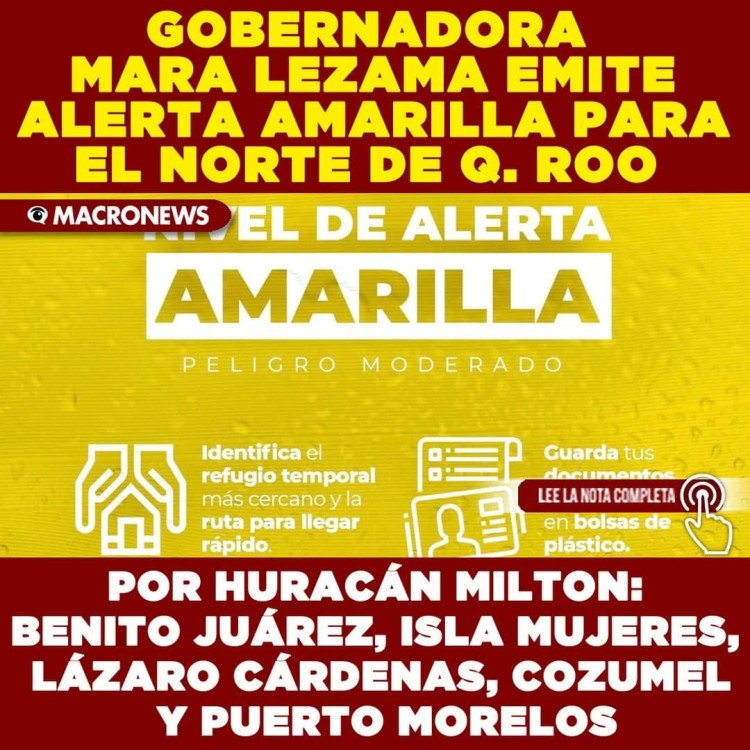 Municipios en Alerta Amarilla