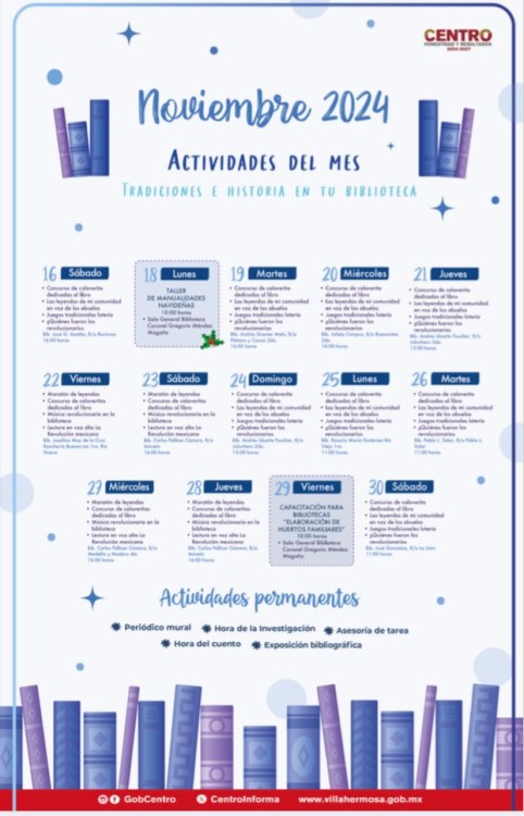 Actividades culturales en noviembre una agenda imperdible