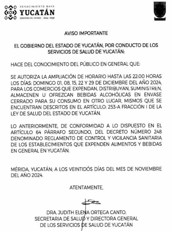 ¿Qué significa el nuevo horario de venta de alcohol en Yucatán?