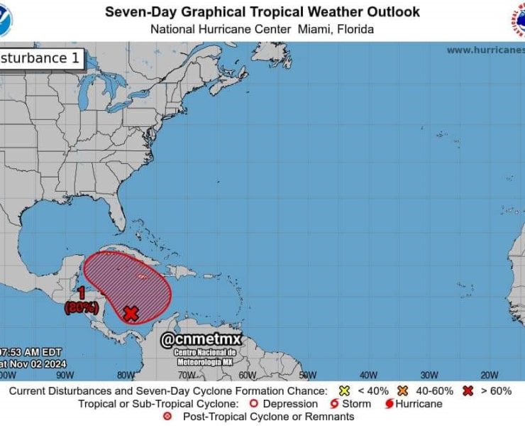 Clima para este sábado 2 de noviembre: ¡Posible tormenta Tropical en el Caribe!