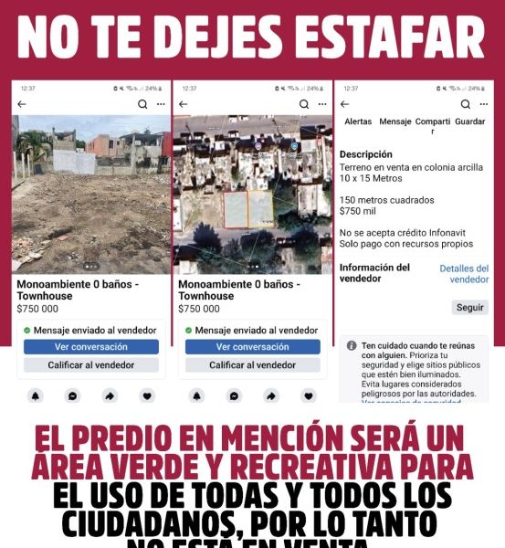 Defraudadores ofrecen en venta predio del Ayuntamiento