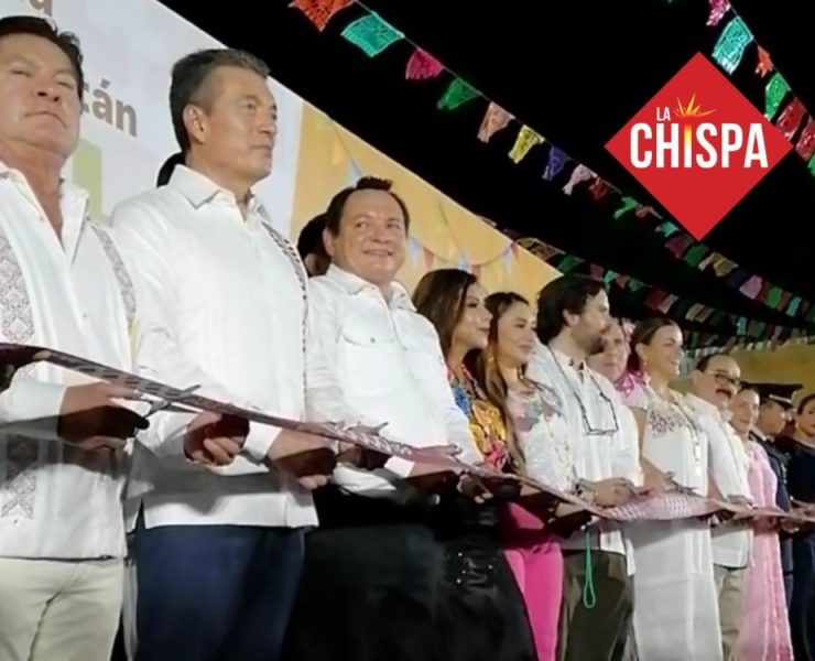 Gobernador del Estado de Chiapas, Rutilio Escandón Cadenas y el gobernador de Yucatán Joaquín Díaz Mena