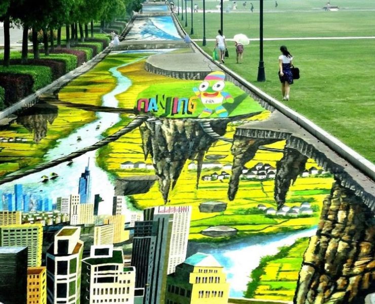 La Calle más Larga del Mundo con Pintura en 3D