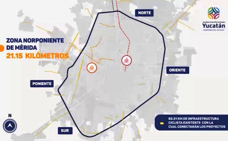 ¿Qué incluye el Mapa de Ciclovías en Mérida Yucatán?