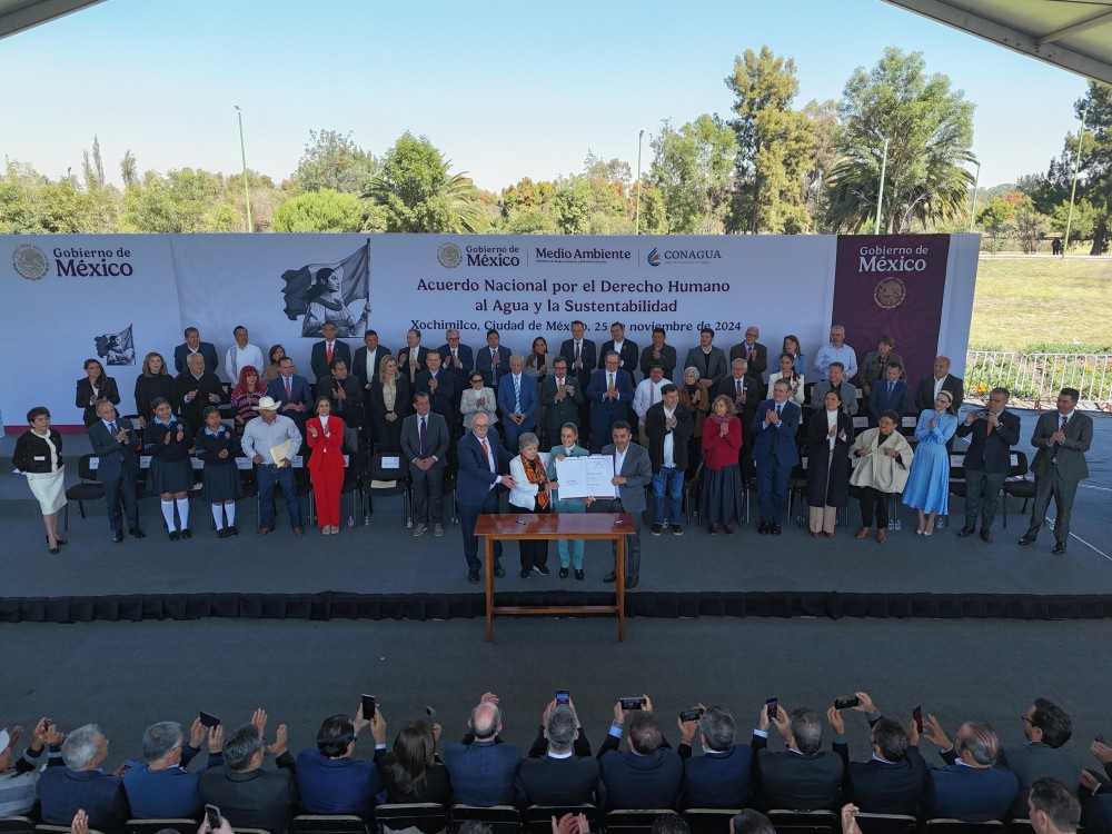 Sheinbaum firma Acuerdo Nacional por el Derecho Humano al Agua: una estrategia para el futuro hídrico de México