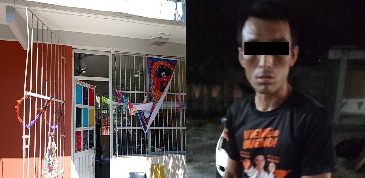 Ladrón saquear Jardín de Niños Esther Rodríguez Meza