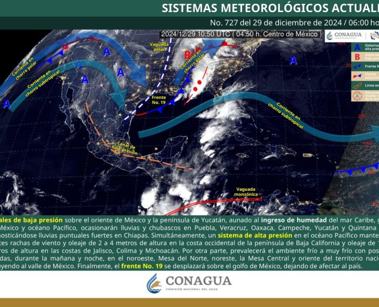 Alerta Climática: Lluvias, Frío Intenso y Fuertes Rachas de Viento Marcan el Fin de Año en México