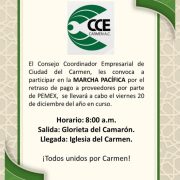 Empresarios carmelitas Marcharán mañana contra Pemex