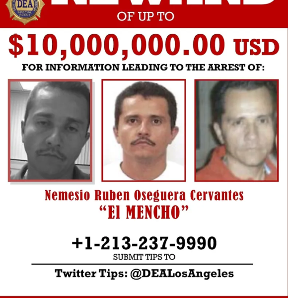Recompensa por el Mencho Aumenta a 15 Millones de Dólares