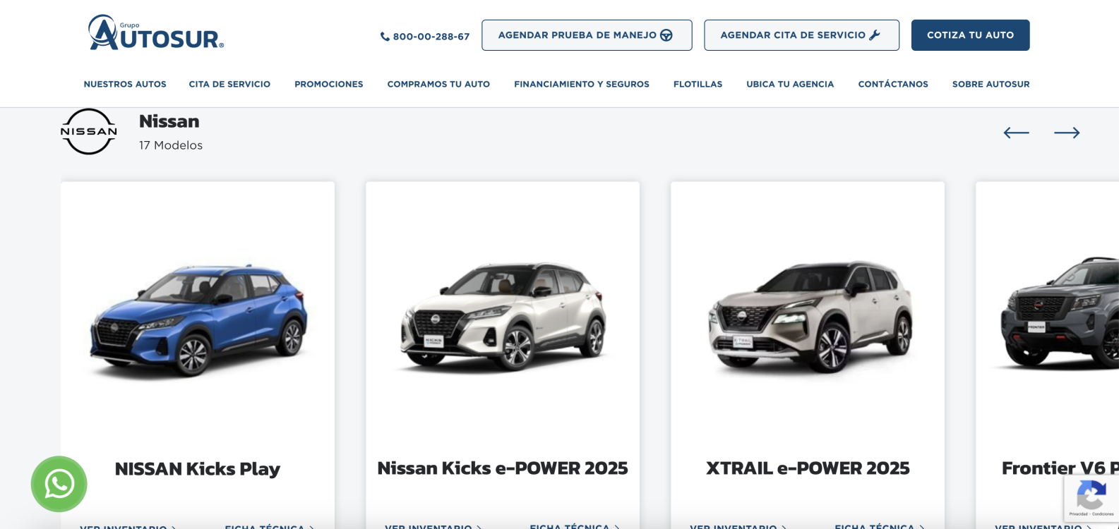 Fichas técnicas de autos nuevos