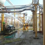 Atasta foco rojo con el Centro de Proceso y Transporte de Gas