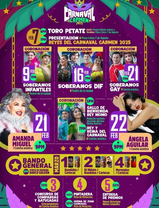 Carnaval de Carmen en su edición 2025