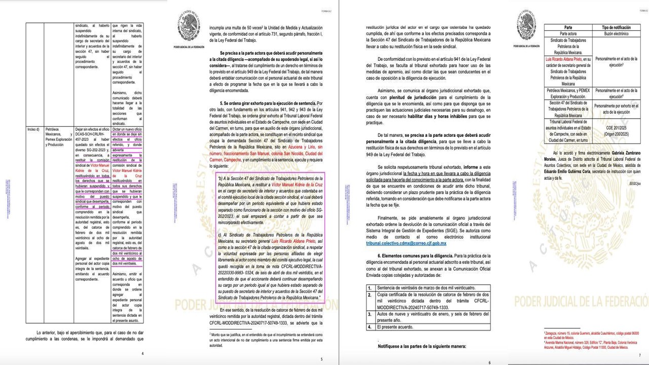 Reinstalan a Kidnie como Secretario de Interior y Acuerdos de la Sección 47